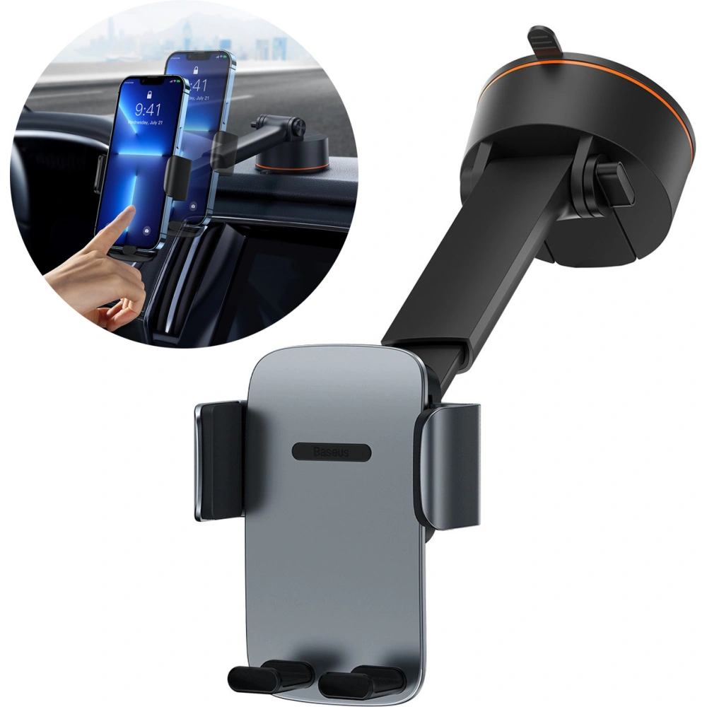 Hurtownia GSM - Auto-Halterung Baseus Easy Control Pro für Armaturenbrett/ Lüftungsgitter grau (Suction Cup Version) - BSU3698 - {ean13} - Hurt