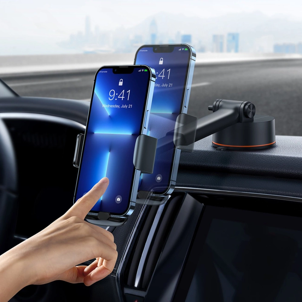 Wholesale Baseus Easy Control Pro Car Mount Holder gray (Suction Cup Version) - BSU3698 - {ean13} - Hurt