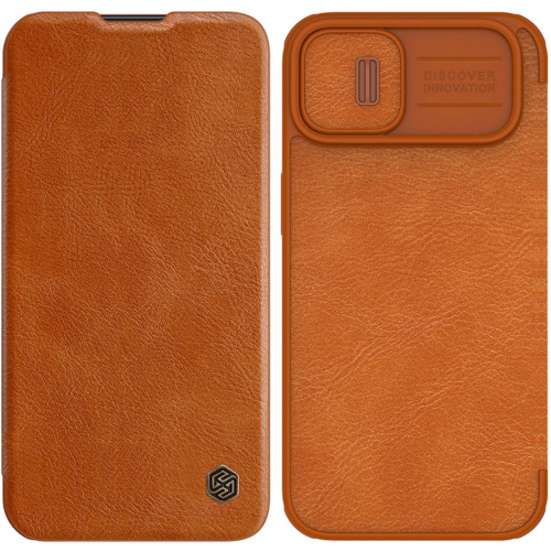 Nillkin Distributor - 6902048248908 - NLK767 - Nillkin Qin Leather Pro Case Apple iPhone 14 brown - B2B homescreen
