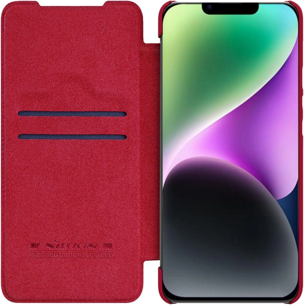 Hurtownia GSM - Etui Nillkin Qin Leather Pro Apple iPhone 14 červený - NLK768 - {ean13} - Hurt