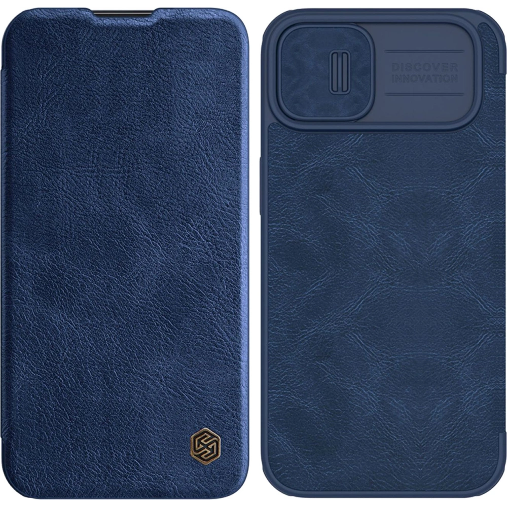 Hurtownia GSM - Etui Nillkin Qin Leather Pro Apple iPhone 14 modrý - NLK769 - {ean13} - Hurt