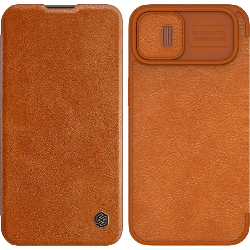 Hurtownia GSM - Etui Nillkin Qin Leather Pro Apple iPhone 14 Plus / 15 Plus brązowy - NLK775 - {ean13} - Hurt
