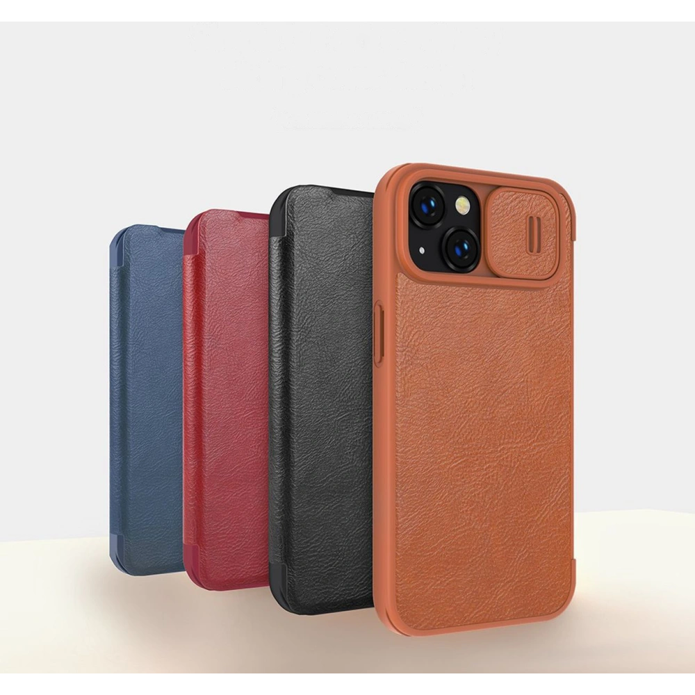 Hurtownia GSM - Etui Nillkin Qin Leather Pro Apple iPhone 14 Plus / 15 Plus brązowy - NLK775 - {ean13} - Hurt