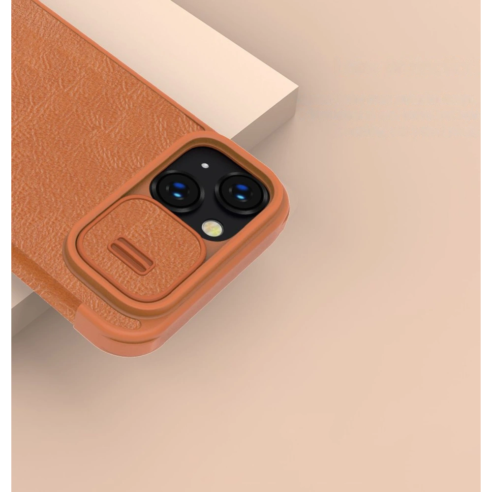 Wholesale Nillkin Qin Leather Pro Case Apple iPhone 14 Plus / 15 Plus brown - NLK775 - {ean13} - Hurt