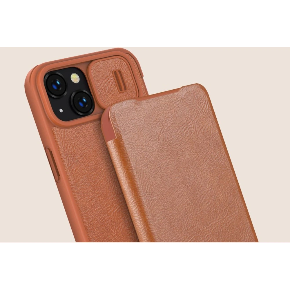 Wholesale Nillkin Qin Leather Pro Case Apple iPhone 14 Plus / 15 Plus brown - NLK775 - {ean13} - Hurt