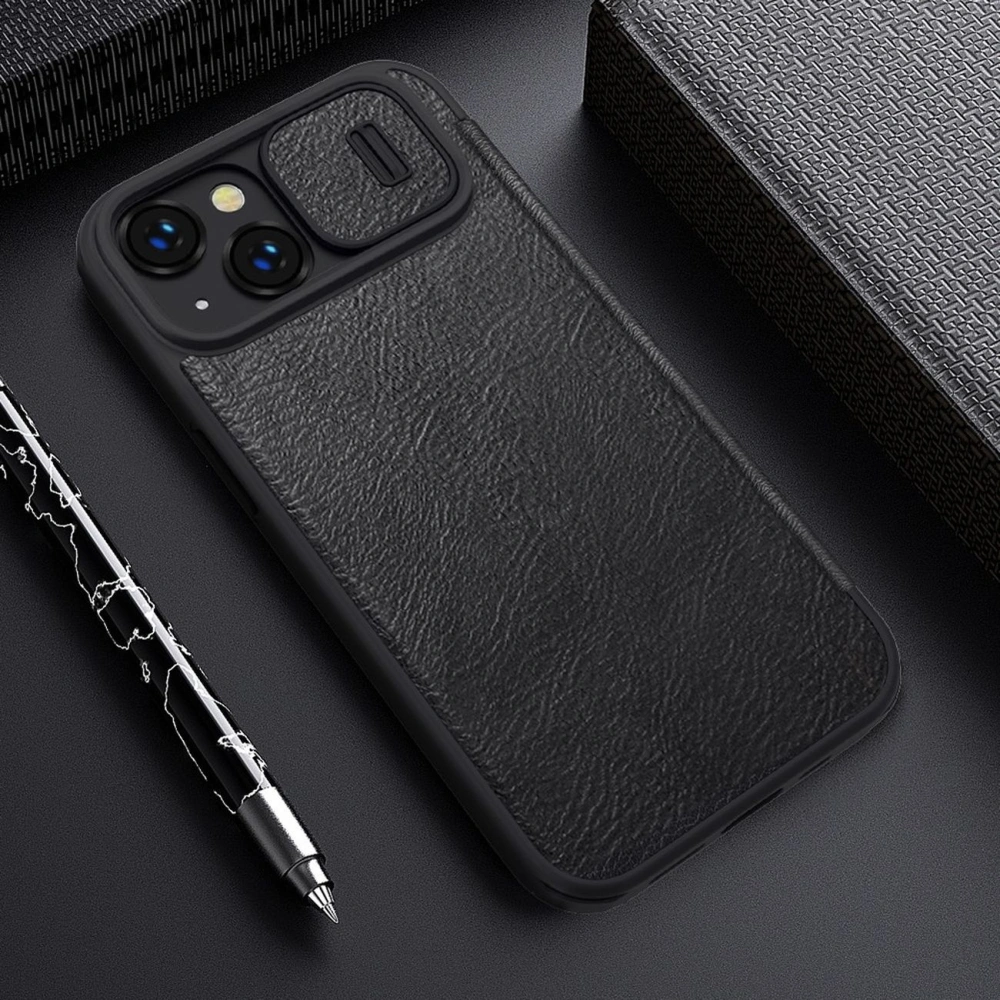 Hurtownia GSM - Etui Nillkin Qin Leather Pro Apple iPhone 14 Plus / 15 Plus brązowy - NLK775 - {ean13} - Hurt