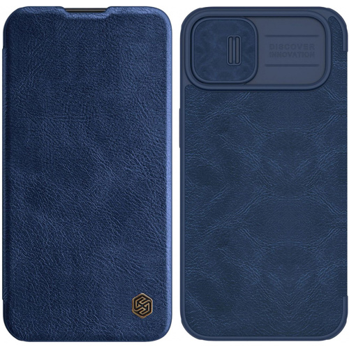 Nillkin Distributor - 6902048249004 - NLK777 - Nillkin Qin Leather Pro Case Apple iPhone 14 Plus / 15 Plus blue - B2B homescreen