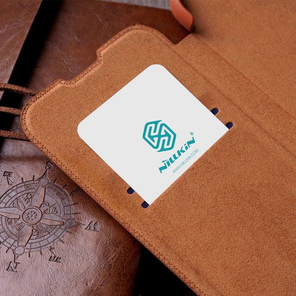 Hurtownia GSM - Etui Nillkin Qin Leather Pro Apple iPhone 14 Plus / 15 Plus kék - NLK777 - {ean13} - Hurt