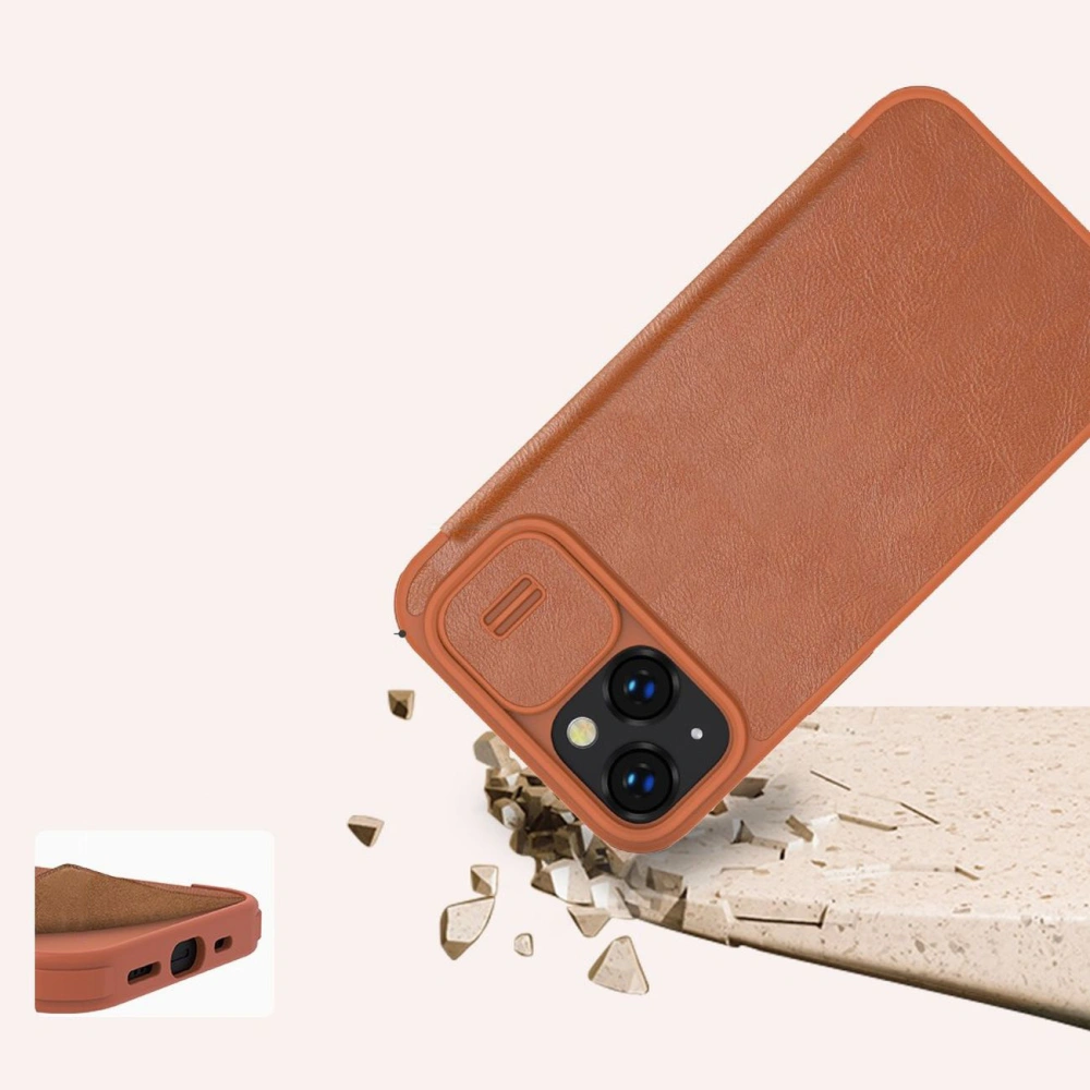 Hurtownia GSM - Etui Nillkin Qin Leather Pro Apple iPhone 14 Plus / 15 Plus kék - NLK777 - {ean13} - Hurt
