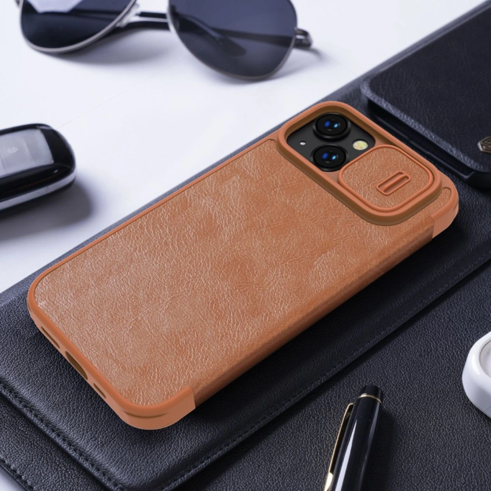 Hurtownia GSM - Etui Nillkin Qin Leather Pro Apple iPhone 14 Plus / 15 Plus kék - NLK777 - {ean13} - Hurt