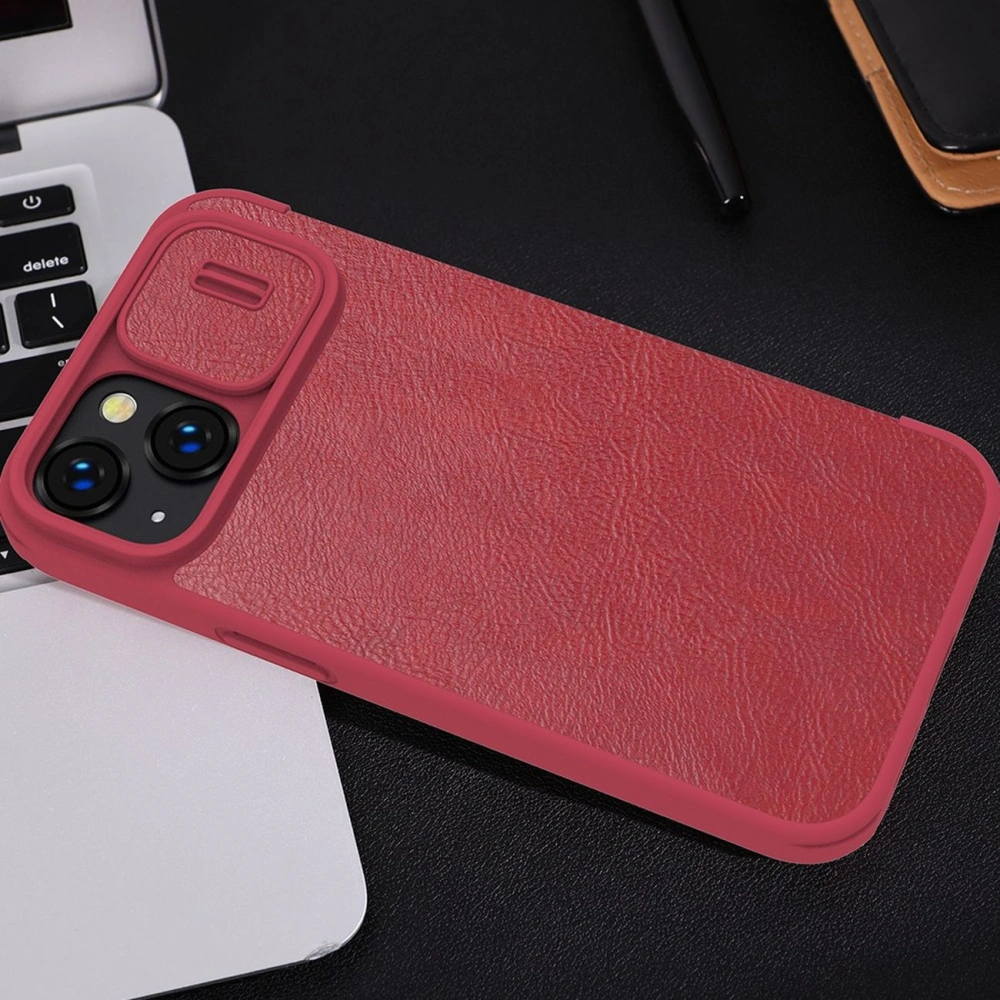 Hurtownia GSM - Etui Nillkin Qin Leather Pro Apple iPhone 14 Plus / 15 Plus kék - NLK777 - {ean13} - Hurt