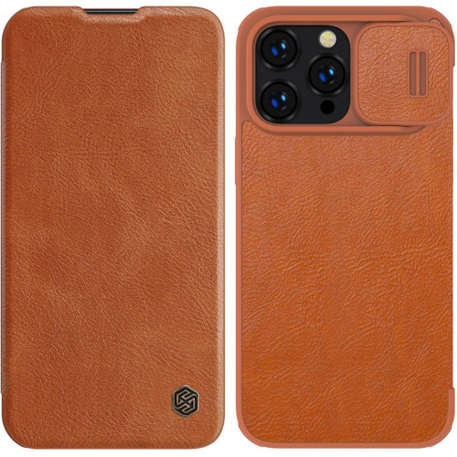 Nillkin Distributor - 6902048249028 - NLK779 - Nillkin Qin Leather Pro Case Apple iPhone 14 Pro Max brown - B2B homescreen