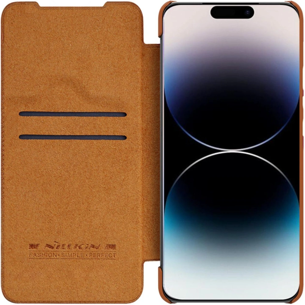 Hurtownia GSM - Case Nillkin Qin Leather Pro Apple iPhone 14 Pro Max braun - NLK779 - {ean13} - Hurt