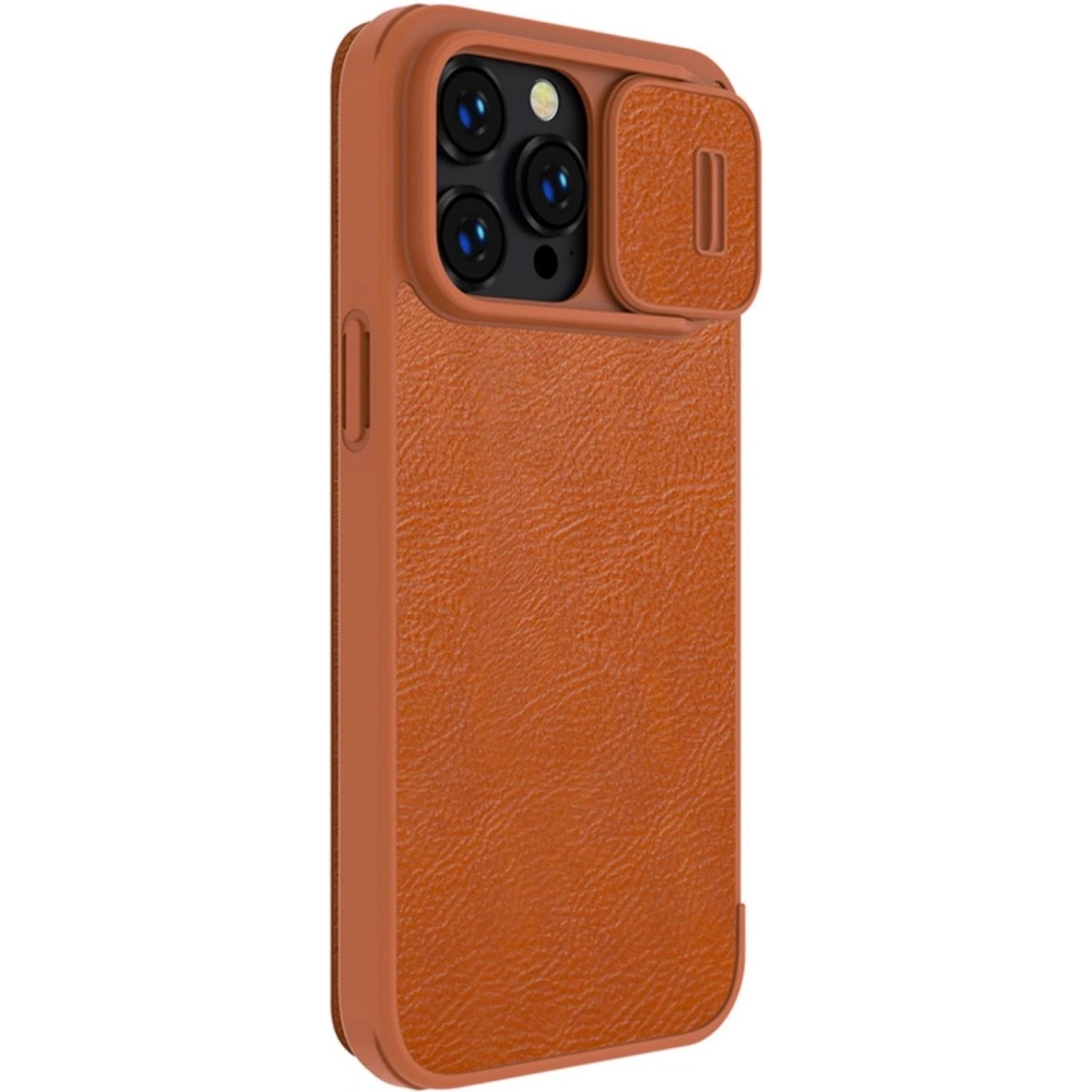 Wholesale Nillkin Qin Leather Pro Case Apple iPhone 14 Pro Max brown - NLK779 - {ean13} - Hurt
