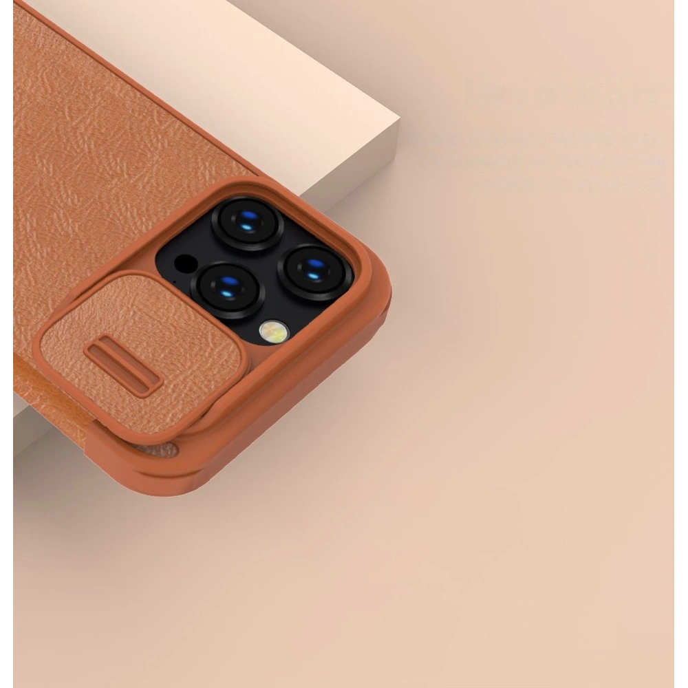 Hurtownia GSM - Case Nillkin Qin Leather Pro Apple iPhone 14 Pro Max braun - NLK779 - {ean13} - Hurt
