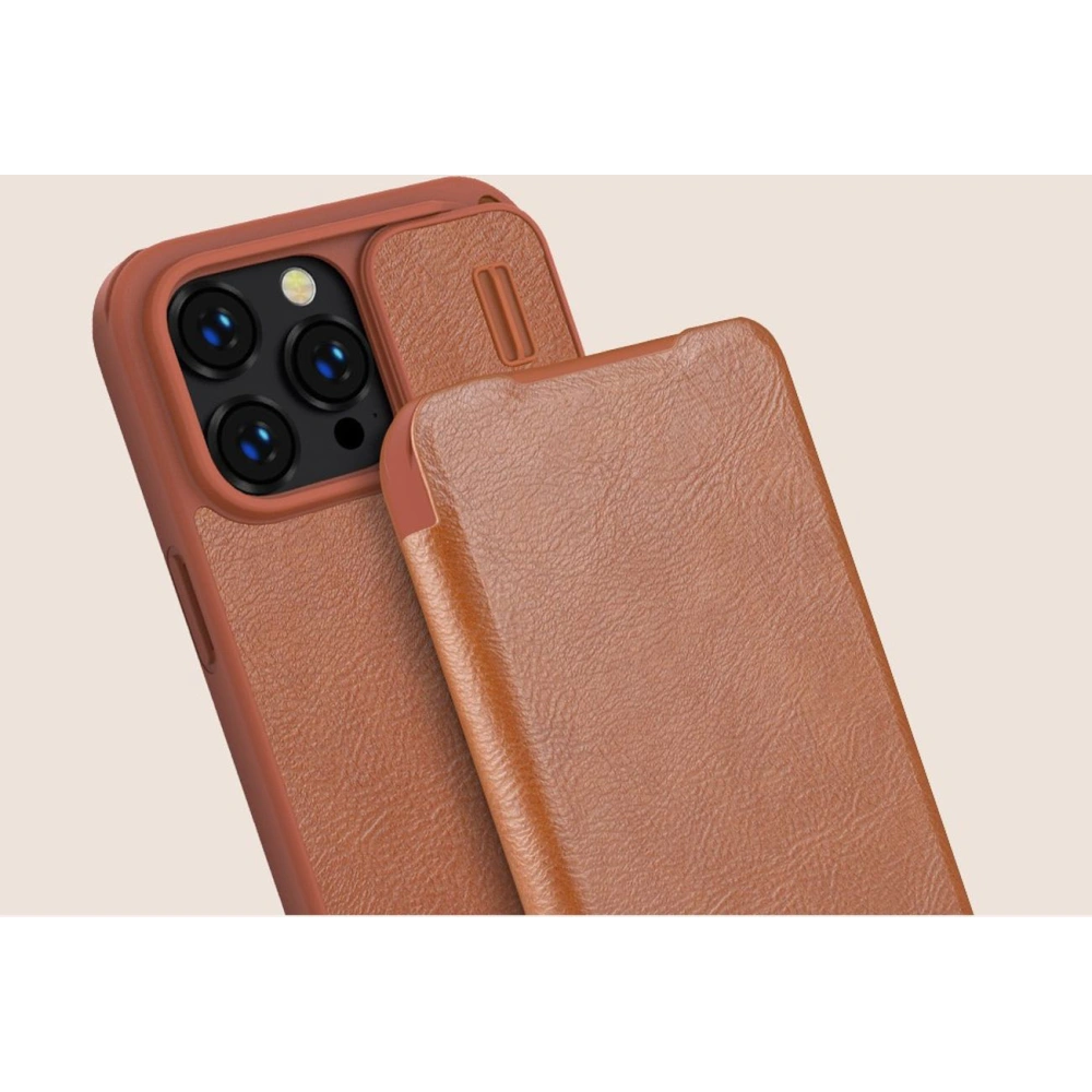 Hurtownia GSM - Case Nillkin Qin Leather Pro Apple iPhone 14 Pro Max braun - NLK779 - {ean13} - Hurt