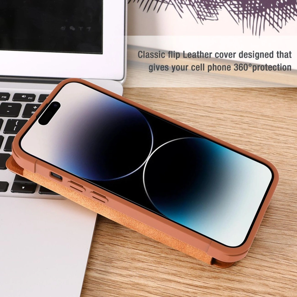 Hurtownia GSM - Case Nillkin Qin Leather Pro Apple iPhone 14 Pro Max braun - NLK779 - {ean13} - Hurt