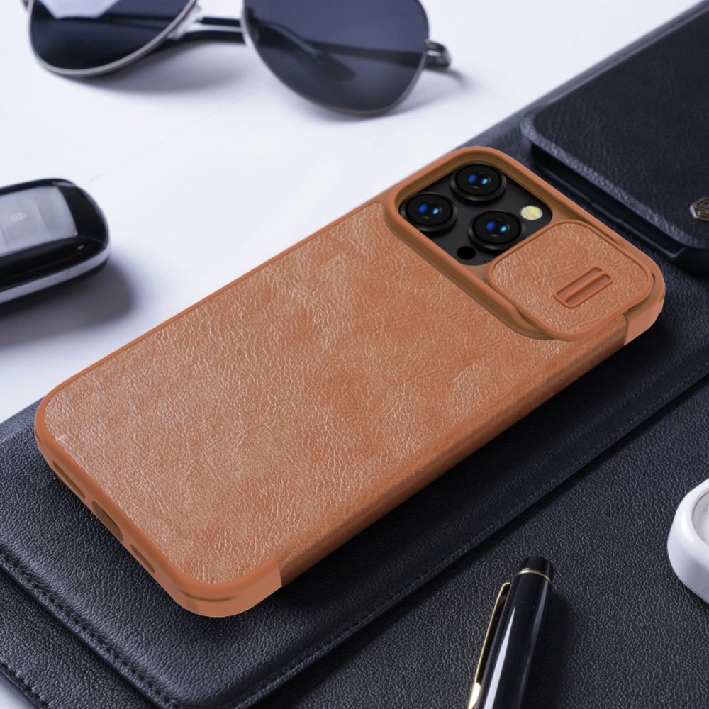 Hurtownia GSM - Case Nillkin Qin Leather Pro Apple iPhone 14 Pro Max braun - NLK779 - {ean13} - Hurt