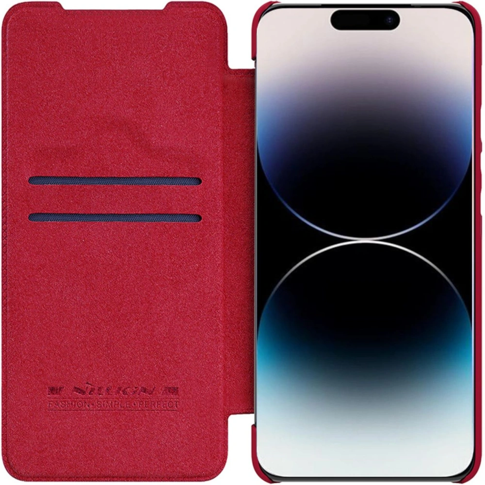 Hurtownia GSM - Etui Nillkin Qin Leather Pro Apple iPhone 14 Pro Max roșu - NLK780 - {ean13} - Hurt