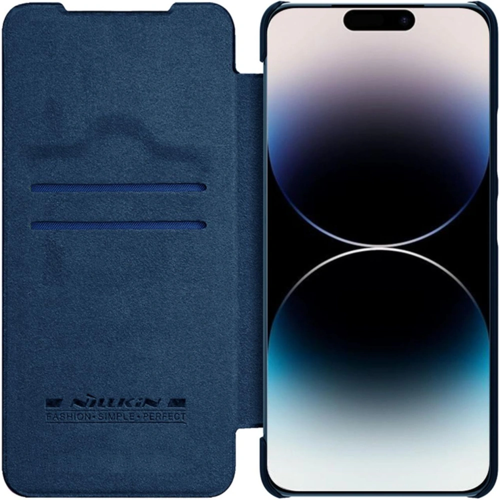 Hurtownia GSM - Etui Nillkin Qin Leather Pro Case Apple iPhone 14 Pro Max albastru - NLK781 - {ean13} - Hurt