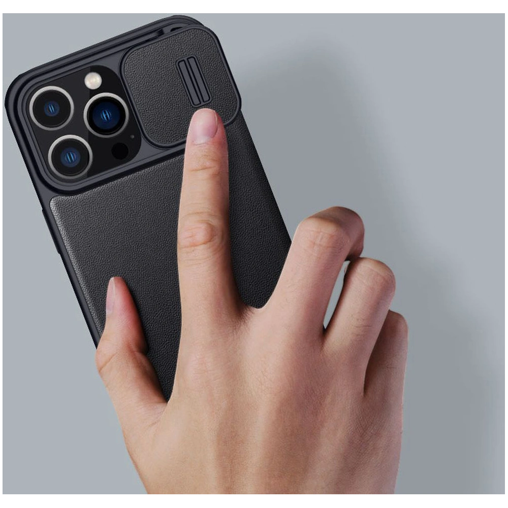 Wholesale Nillkin Qin Leather Pro Case Apple iPhone 14 Pro black - NLK784 - {ean13} - Hurt