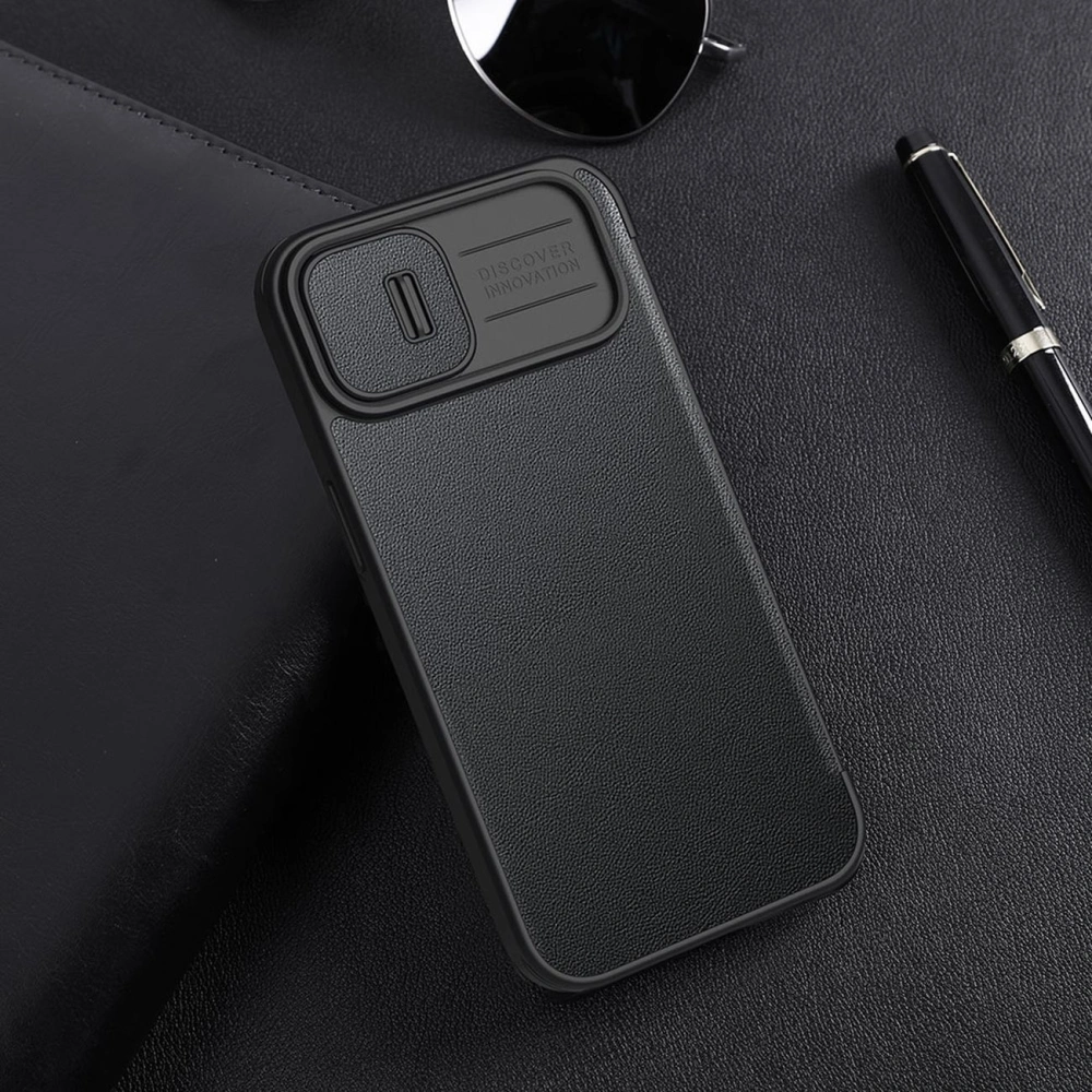 Hurtownia GSM - Etui Nillkin Qin Leather Pro Case Apple iPhone 14 Plus / 15 Plus fekete - NLK786 - {ean13} - Hurt