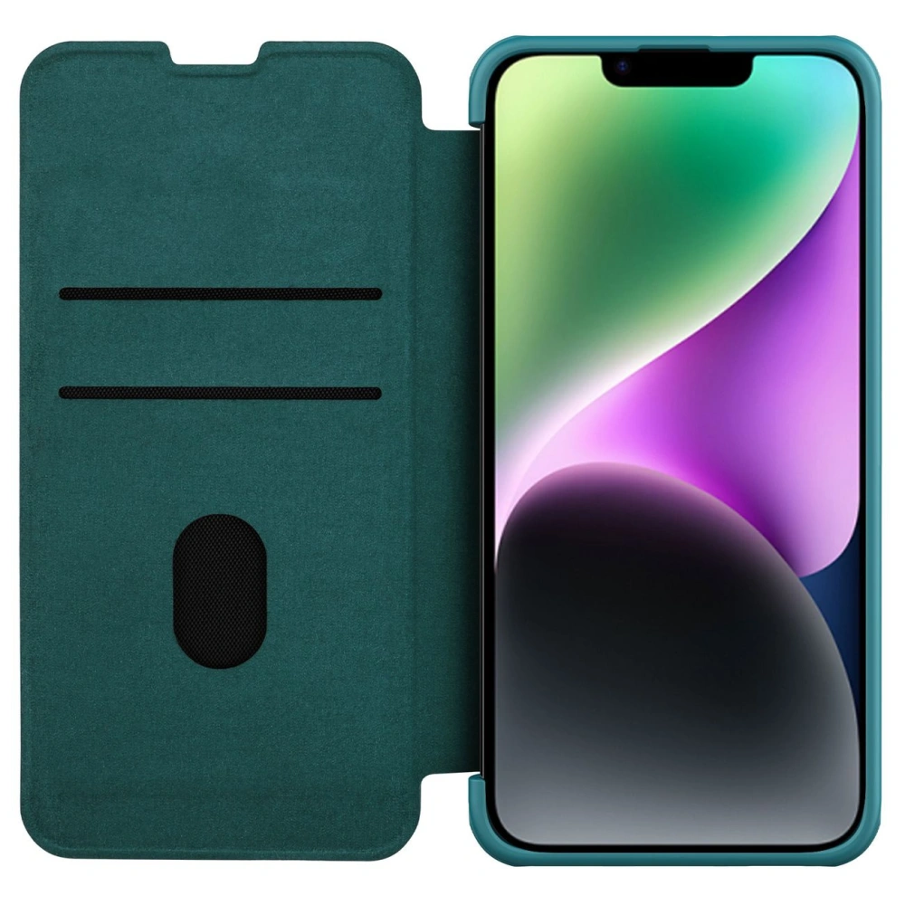 Hurtownia GSM - Etui Nillkin Qin Leather Pro Case Apple iPhone 14 Plus / 15 Plus zöld - NLK787 - {ean13} - Hurt