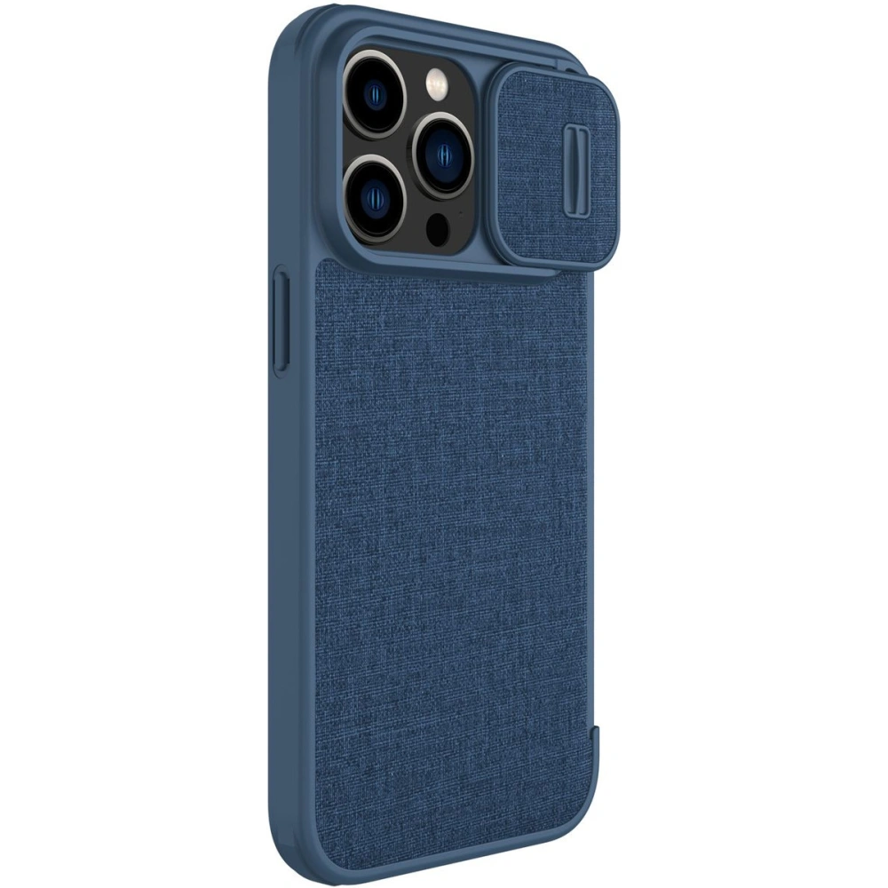 Hurtownia GSM - Etui Nillkin Qin Cloth Pro Apple iPhone 14 Pro niebieski - NLK792 - {ean13} - Hurt