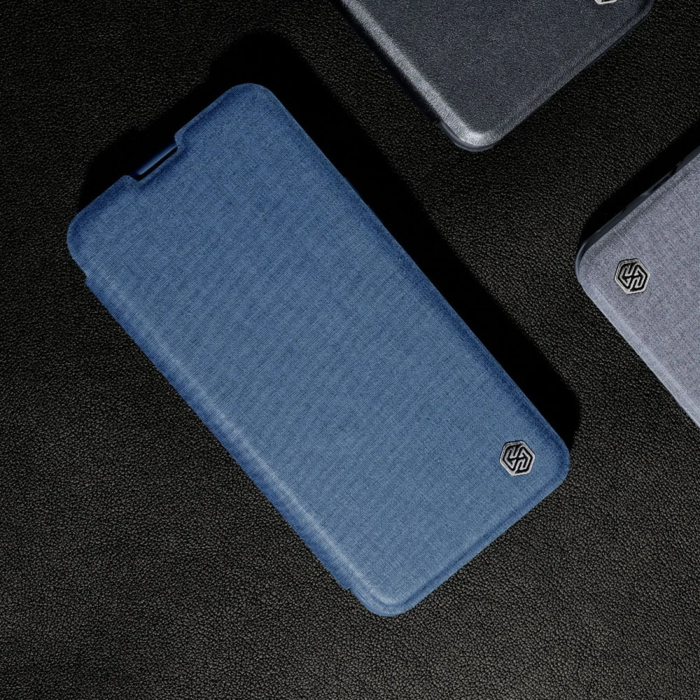 Hurtownia GSM - Case Nillkin Qin Cloth Pro Apple iPhone 14 Pro blau - NLK792 - {ean13} - Hurt