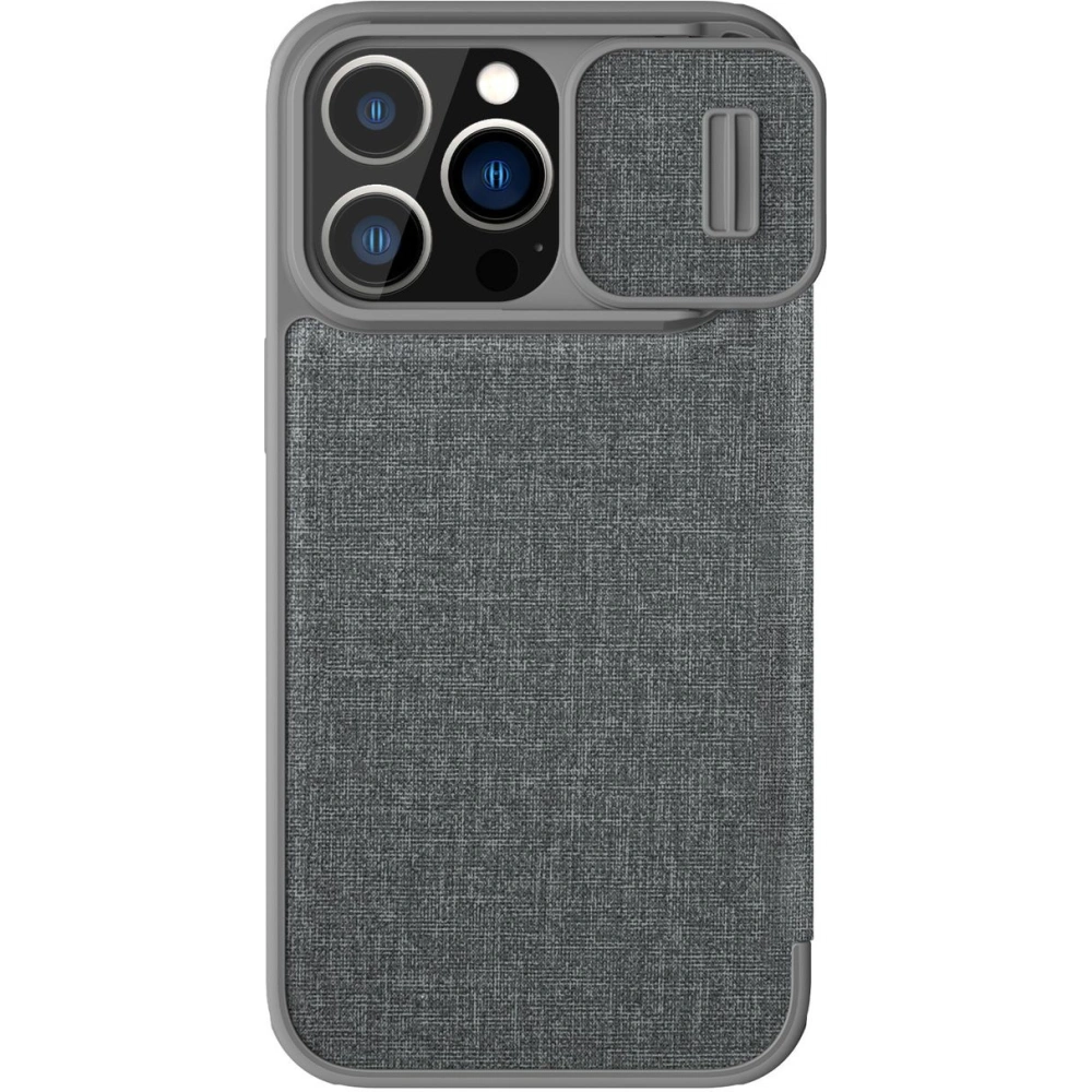 Hurtownia GSM - Case Nillkin Qin Cloth Pro Apple iPhone 14 Pro grau - NLK793 - {ean13} - Hurt