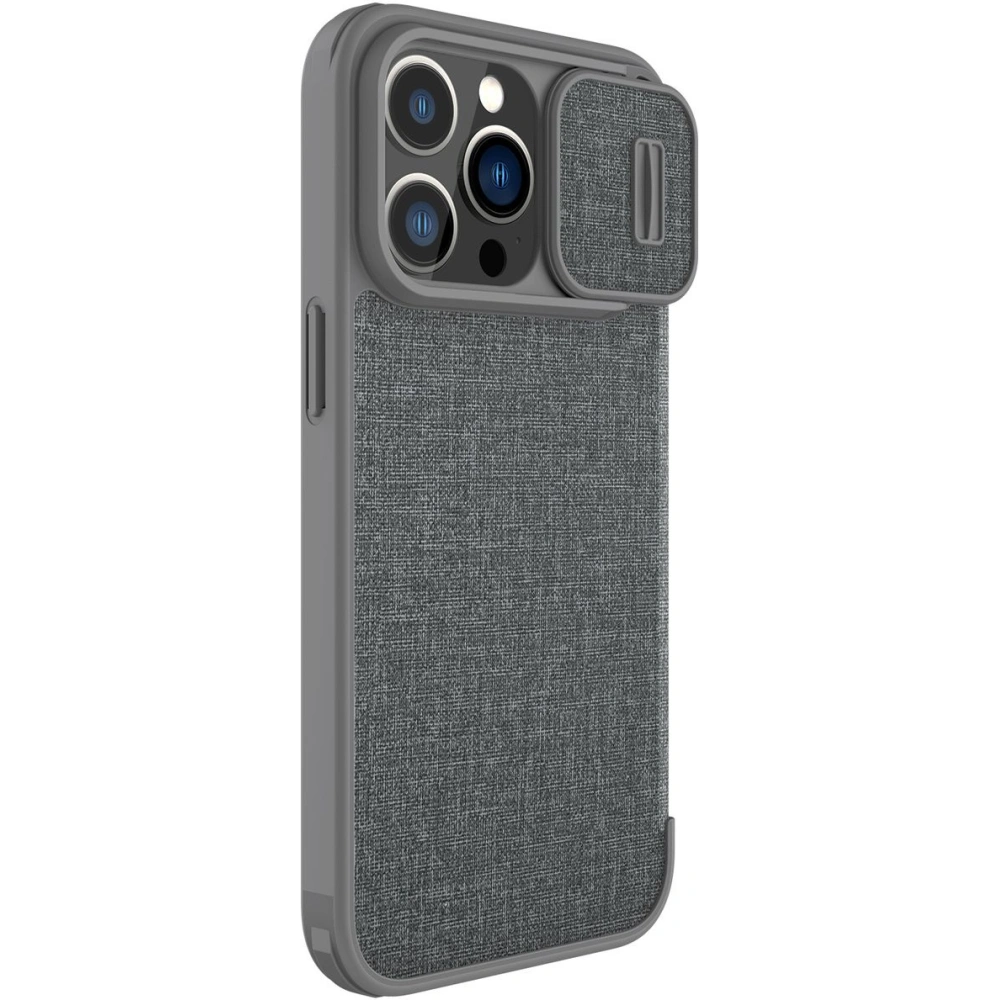 Hurtownia GSM - Case Nillkin Qin Cloth Pro Apple iPhone 14 Pro grau - NLK793 - {ean13} - Hurt