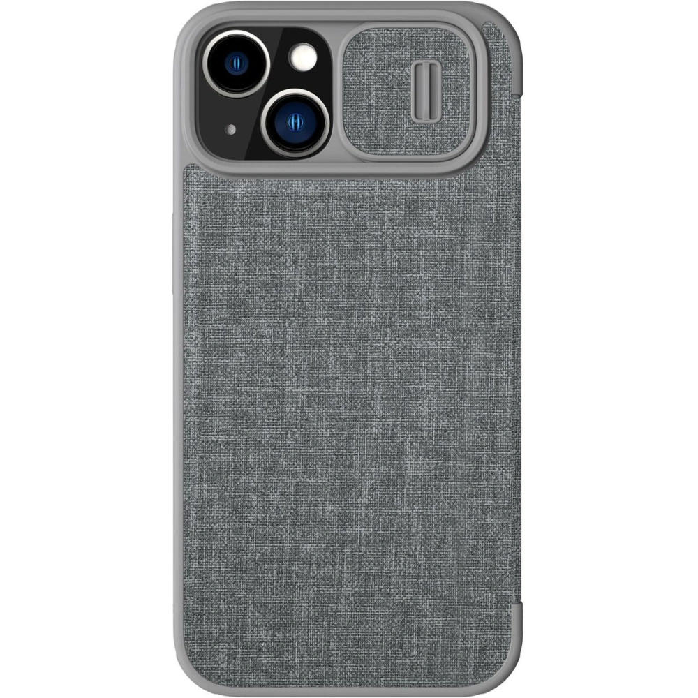 Hurtownia GSM - Etui Nillkin Qin Cloth Pro Apple iPhone 14 Plus / 15 Plus szary - NLK795 - {ean13} - Hurt