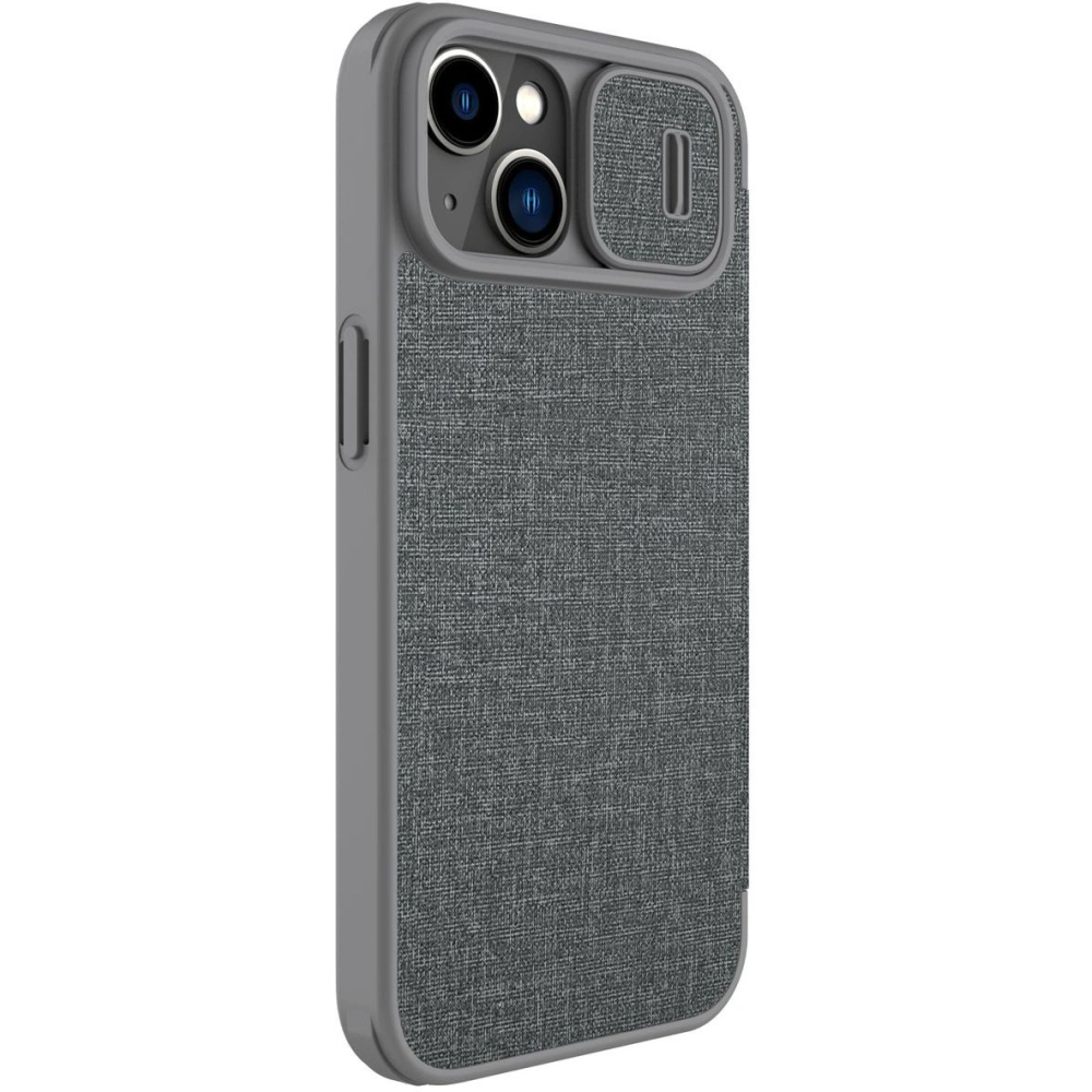 Hurtownia GSM - Etui Nillkin Qin Cloth Pro Apple iPhone 14 Plus / 15 Plus szary - NLK795 - {ean13} - Hurt