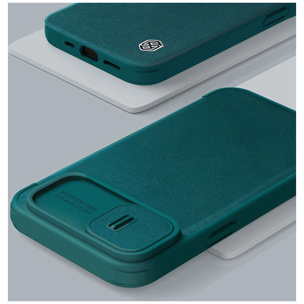 Hurtownia GSM - Etui Nillkin Qin Cloth Pro Apple iPhone 14 Plus / 15 Plus szary - NLK795 - {ean13} - Hurt