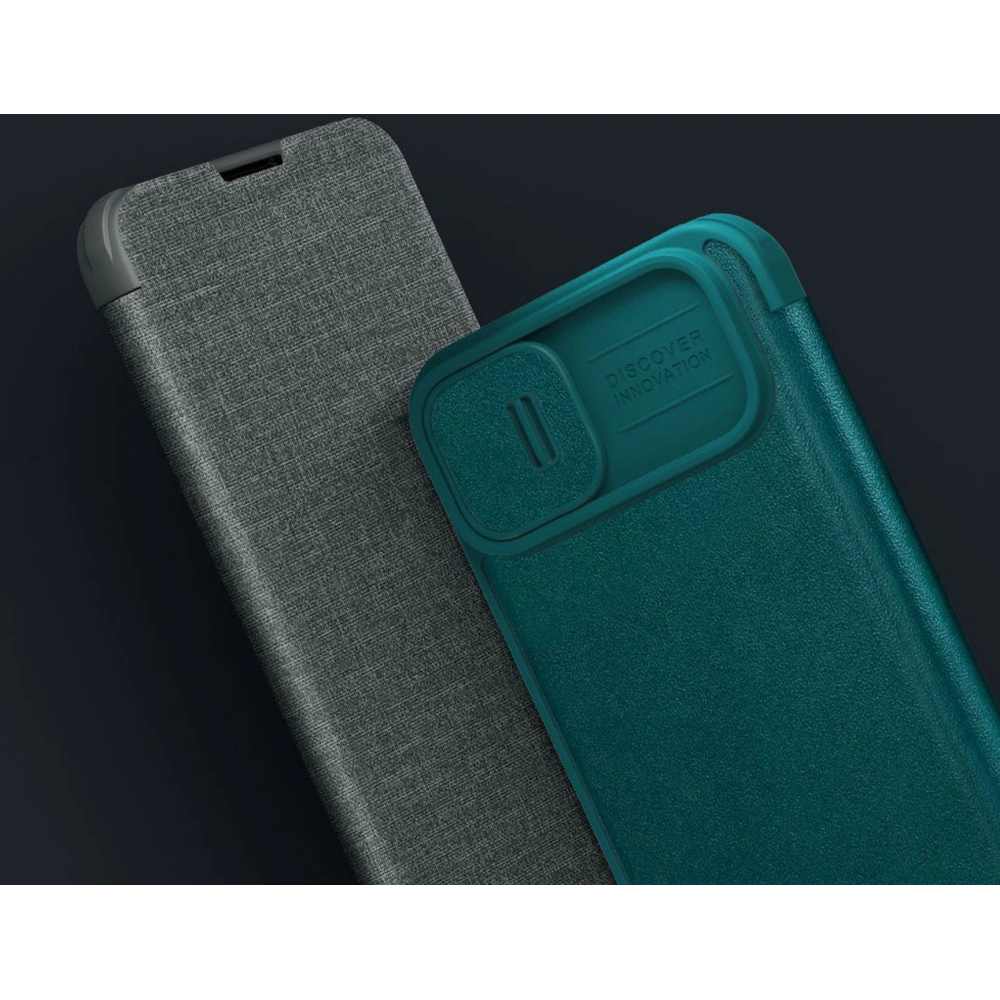 Hurtownia GSM - Etui Nillkin Qin Cloth Pro Apple iPhone 14 Plus / 15 Plus szary - NLK795 - {ean13} - Hurt