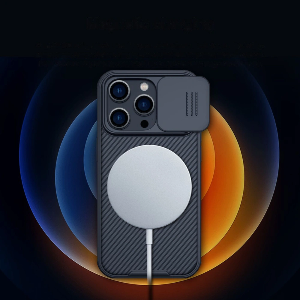 Etui Nillkin CamShield Pro Magnetic MagSafe tok Apple iPhone 14 Pro Max kék