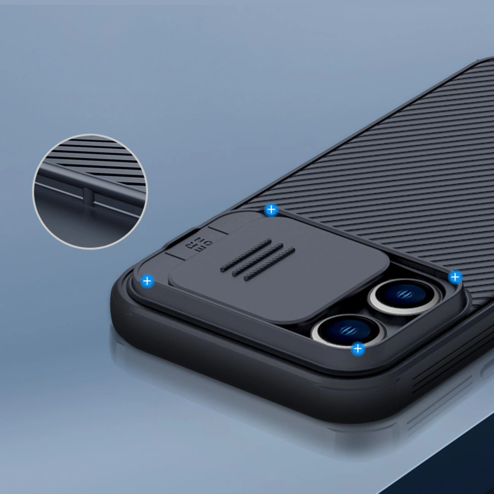 Etui Nillkin CamShield Pro Magnetic MagSafe tok Apple iPhone 14 Pro Max kék