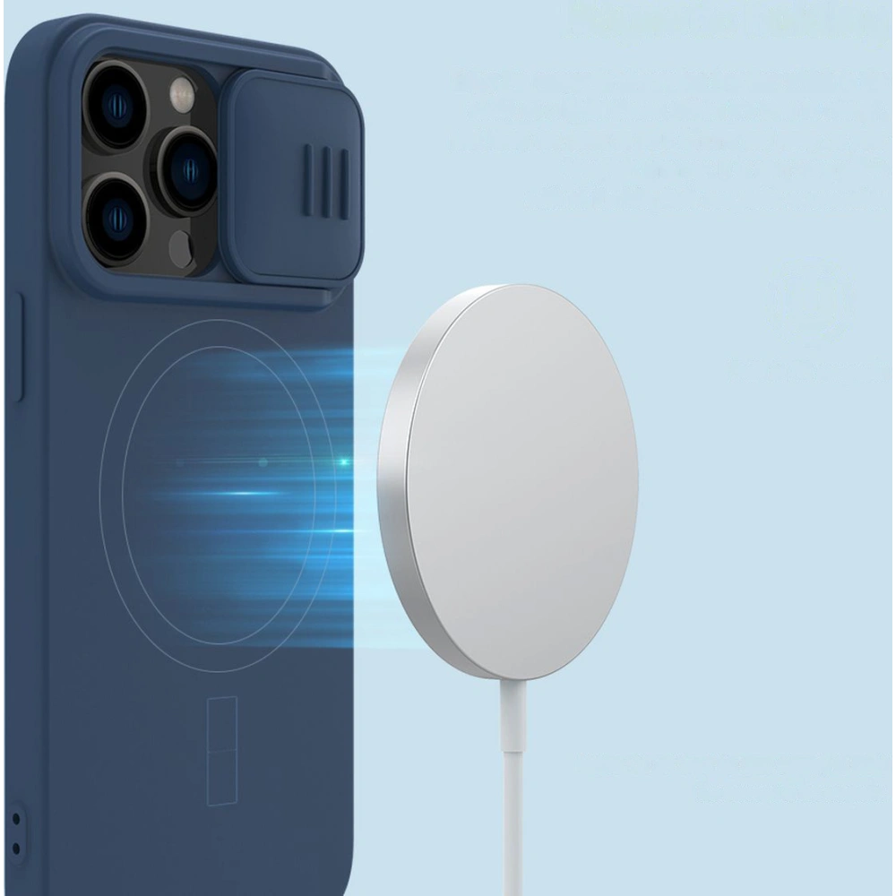 Wholesale Nillkin CamShield Magnetic Silicone MagSafe Apple iPhone 14 Pro blue - NLK832 - {ean13} - Hurt
