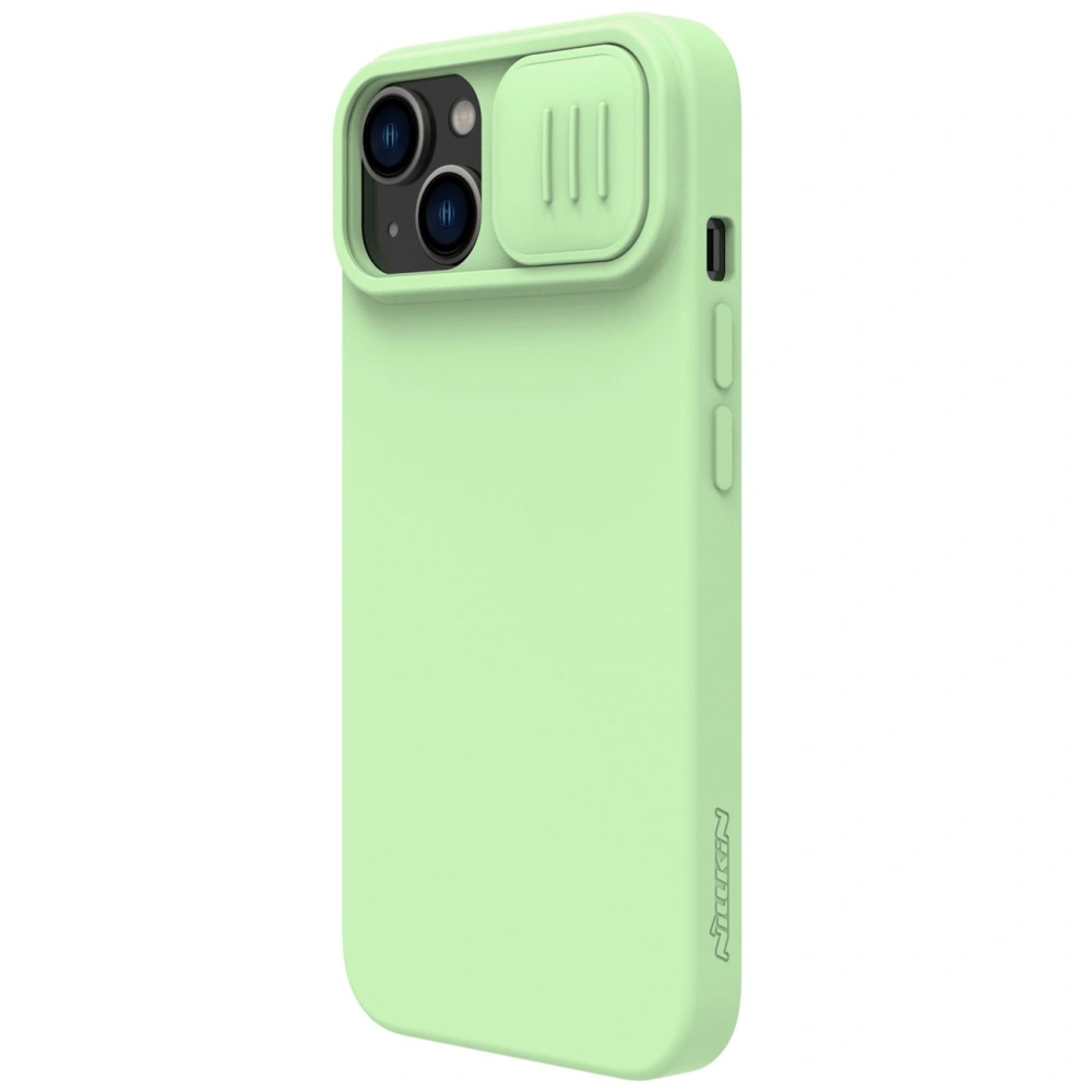 Etui Nillkin CamShield Magnetic Silicone MagSafe Apple iPhone 14 Plus / 15 Plus zielony