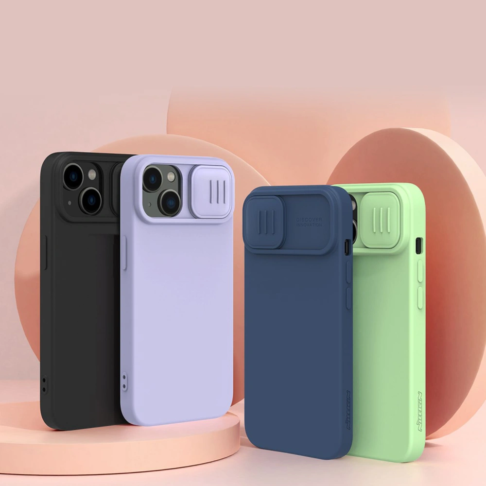 Etui Nillkin CamShield Magnetic Silicone MagSafe Apple iPhone 14 Plus / 15 Plus fioletowy