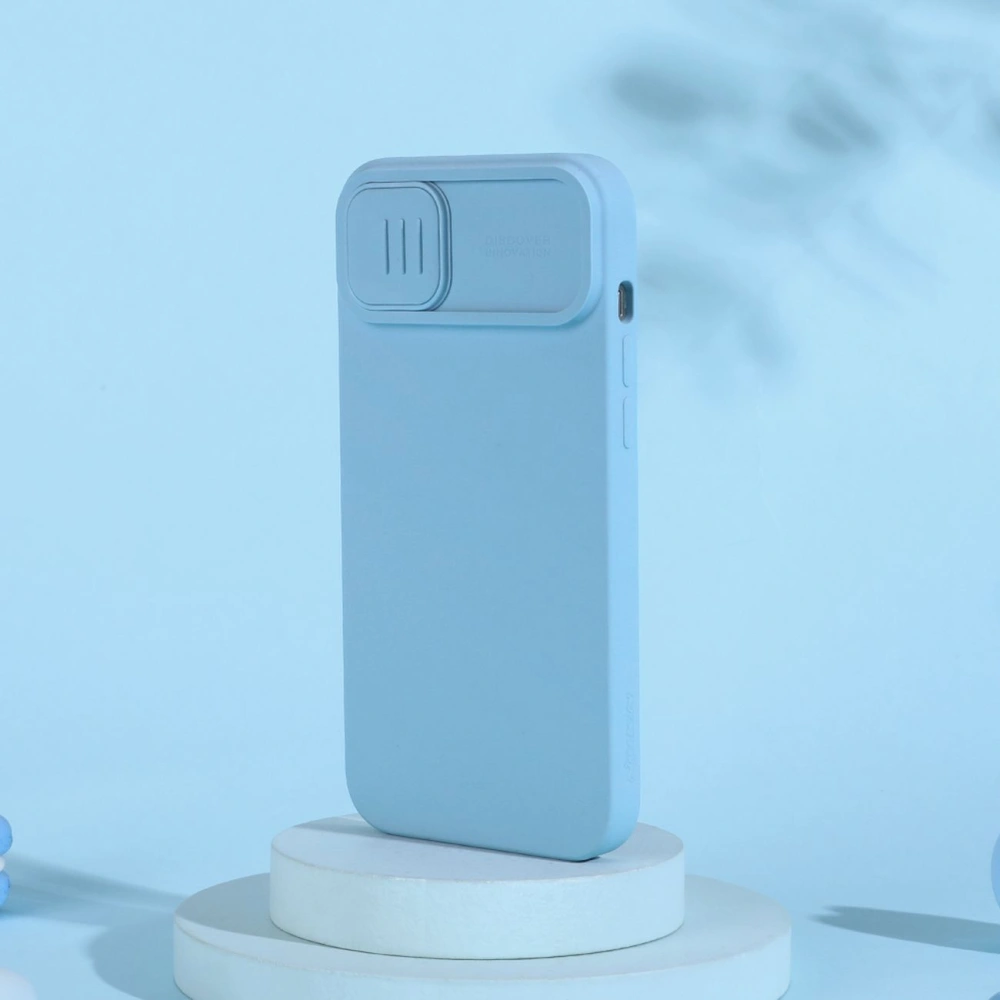 Wholesale Nillkin CamShield Silky Silicone MagSafe Apple iPhone 14 blue - NLK844 - {ean13} - Hurt