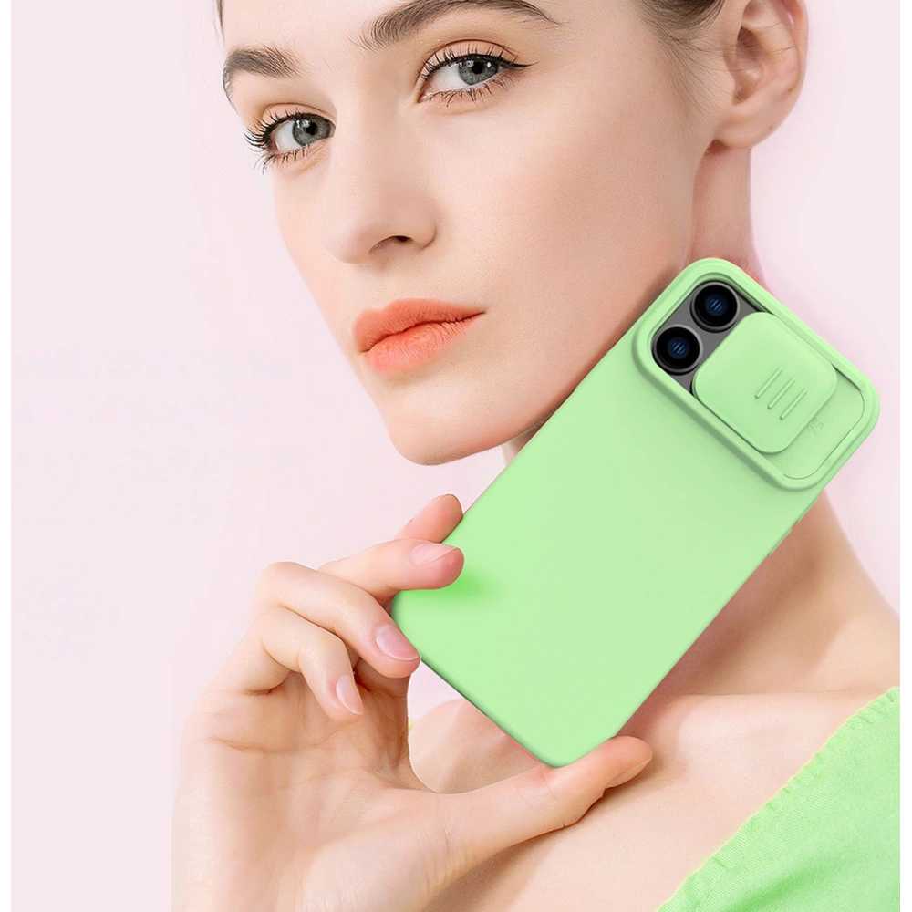 Etui Nillkin CamShield Silky Silicone MagSafe Apple iPhone 14 Pro fioletowy