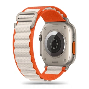Pasek Tech-Protect Nylon Pro Apple Watch 4/5/6/7/SE/8/9/Ultra 44/45/49mm Narancs/Mókás