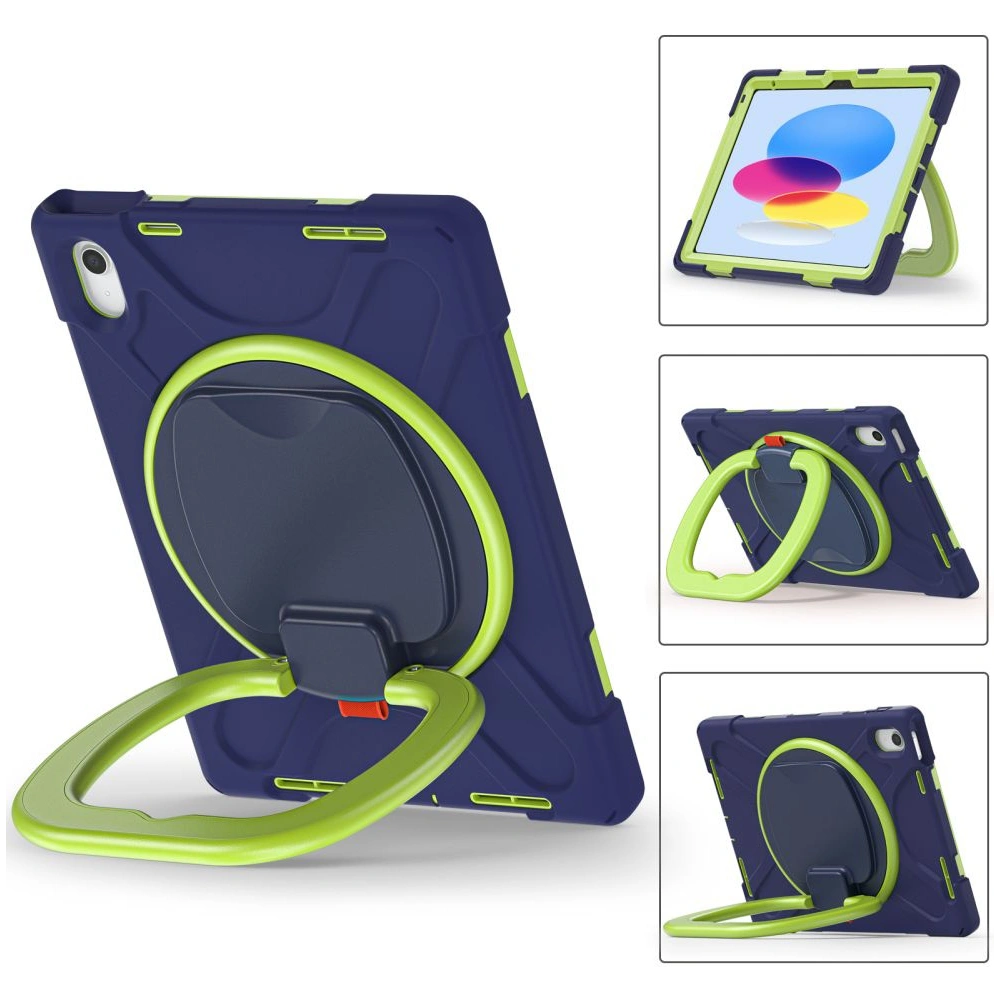 Hurtownia GSM - Etui Tech-Protect X-armor Apple iPad 10.9 2022 (10. generációs) Navy/Lime - THP1581 - {ean13} - Hurt