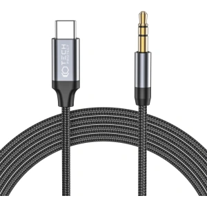 Hurtownia GSM - Audio kábel Tech-Protect Ultraboost USB-C/mini Jack 3.5mm 100cm Fekete - THP1582 - {ean13} - Hurt