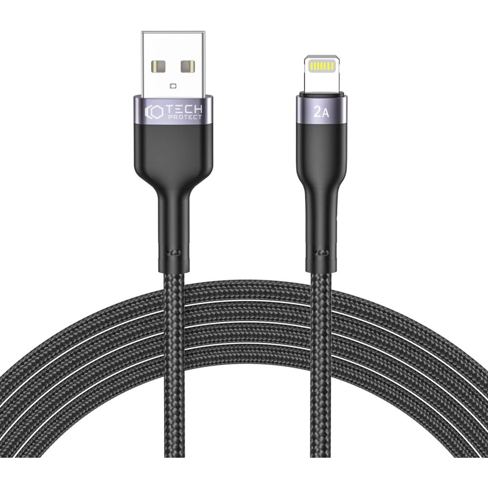 Hurtownia GSM - Kábel Tech-Protect Ultraboost Lightning 2.4a 200cm Fekete - THP1592 - {ean13} - Hurt