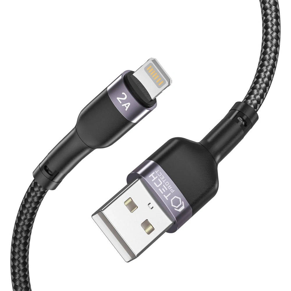 Hurtownia GSM - Kábel Tech-Protect Ultraboost Lightning 2.4a 200cm Fekete - THP1592 - {ean13} - Hurt