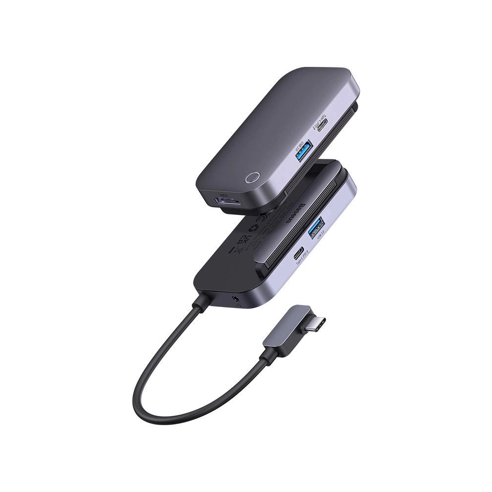Hurtownia GSM - Hub 4w1 Baseus PadJoy Series USB-C zu USB 3.0 + HDMI + USB-C PD + Klinke 3.5mm (Grau) - BSU3700 - {ean13} - Hurt