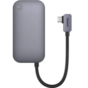 Hurtownia GSM - Hub 4w1 Baseus PadJoy sorozat USB-C-ről USB 3.0-ra + HDMI + USB-C PD + jack 3.5mm (Szürke) - BSU3700 - {ean13} - Hurt