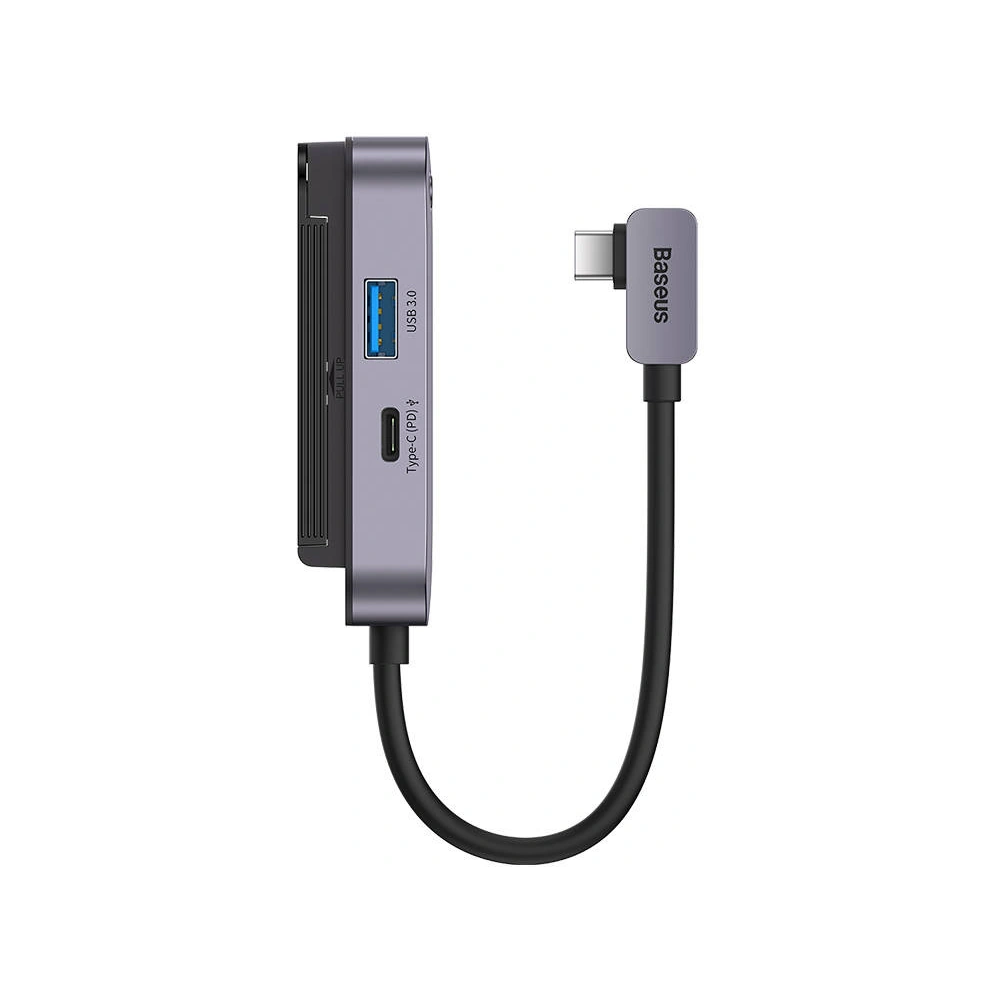 Hurtownia GSM - Hub 4w1 Baseus PadJoy Series USB-C zu USB 3.0 + HDMI + USB-C PD + Klinke 3.5mm (Grau) - BSU3700 - {ean13} - Hurt